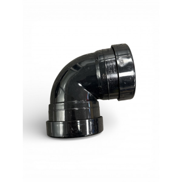 Plumin 110mm Soil Tight 90° D/Socket - Black