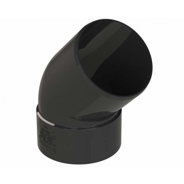 Polypipe R/seal Offset Bend 4in/110mm 135 Deg - Black (SB404B)