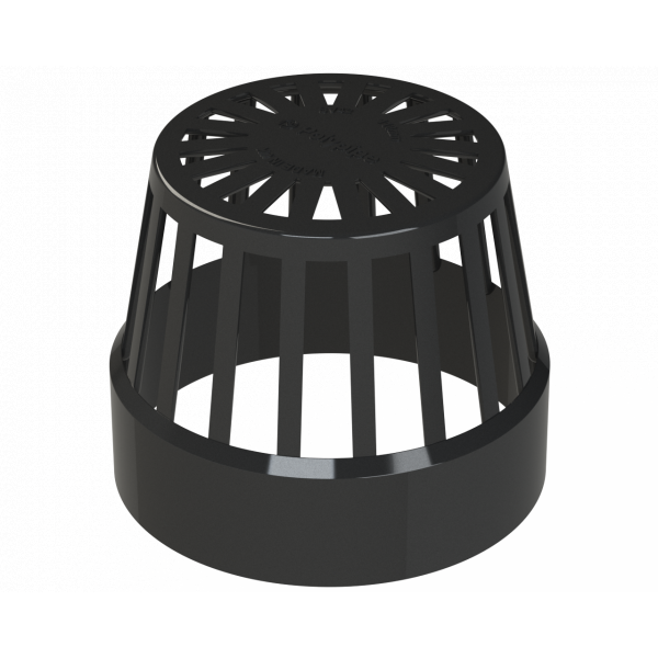 Polypipe Univ Vent Terminal 4in/110mm - Black (SV42B)