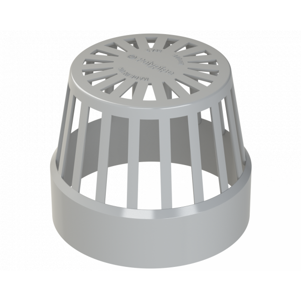 Polypipe Univ Vent Terminal 4in/110mm - Grey (SV42G)