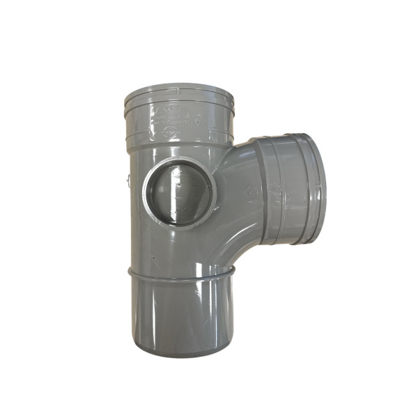Plumin Solvent Soil D/S 90° Branch - Grey