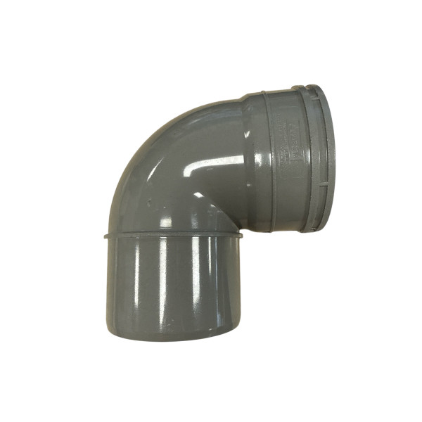 Plumin Solvent Soil S/S Tight 90° Bend - Grey