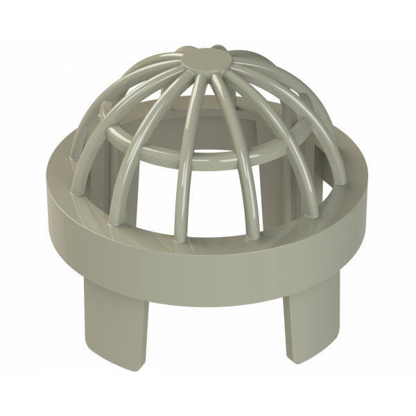 Polypipe Univ Vent Terminal 3in/82mm Solv - Grey (SV32SG)