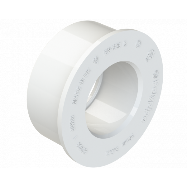 Polypipe R/seal Solvent Adaptor 40mm - White (SW81W)