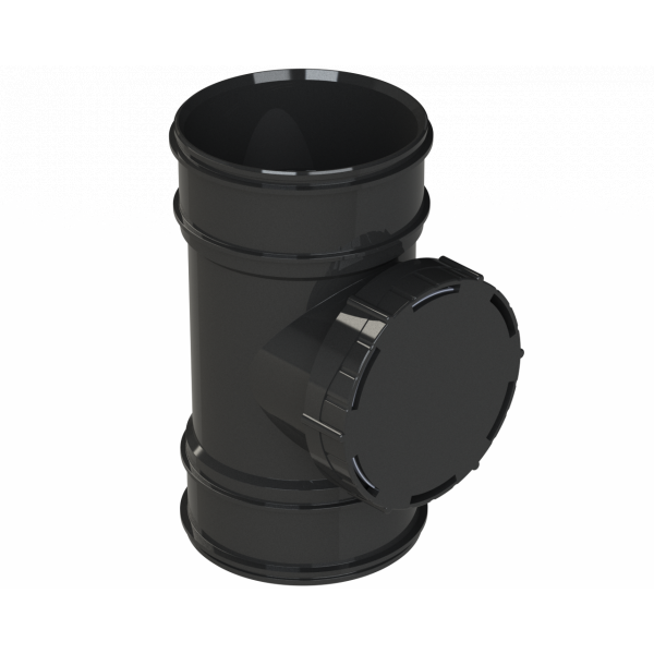 Polypipe S2000 Short Access Pipe 4in/110mm - Black (SWA44B)