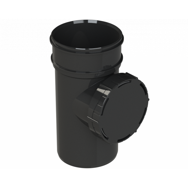 Polypipe S2000 Short Access Pipe 4in/110mm - Black (SWA88B)
