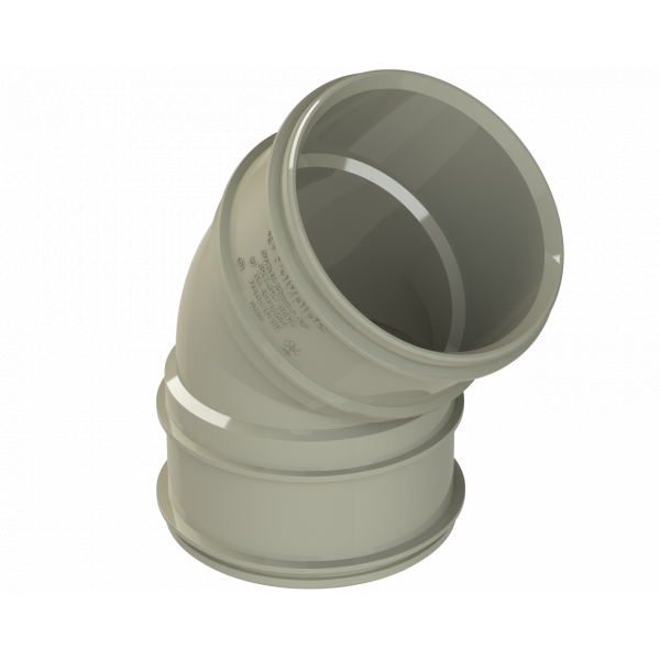 Polypipe S2000 Bend (2xsckt) 4in/110mm 45DEG S/g (SWB18SG)