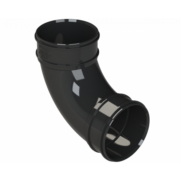 Polypipe S2000 Bend (2xsckt) 4in/110mm 92.5DEG - Black (SWB22B)