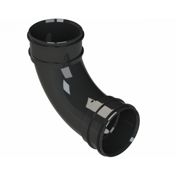 Polypipe S2000 Bend (2xsckt) 3in/82mm 92.5DEG - Black (SWB71B)