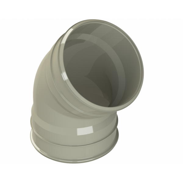 Polypipe Solvent Soil 45 Deg Obtuse Offset Bend 6in/150mm D/S Sg (SWB95SG)