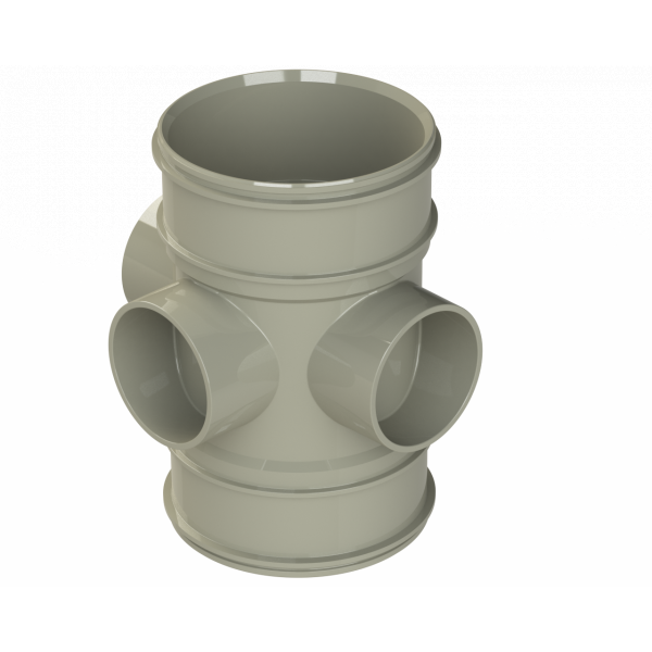 Polypipe S2000 3 Way Bossed Pipe 4in/110mm Solv - Grey (SWE60SG)