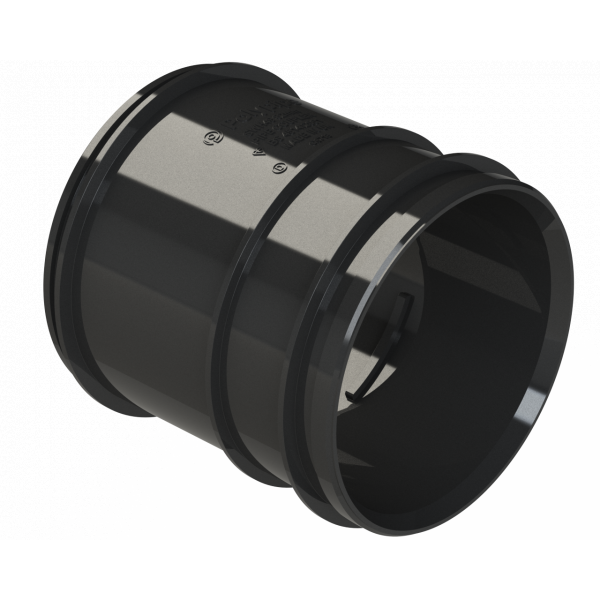 Polypipe S2000 Pipe Coupler 3in/82mm - Black (SWH49B)
