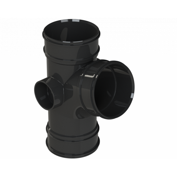 Polypipe S2000 Single Branch 4in/110mm 104DEG - Black (SWT35B)
