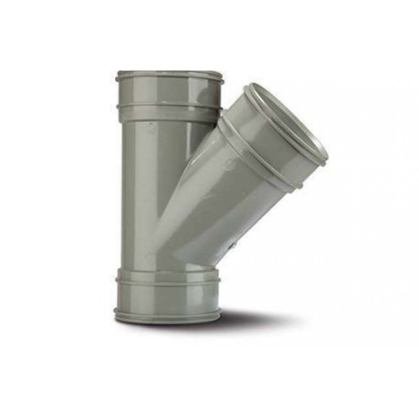 Polypipe S2000 Sgl Branch 4in/110mm 135DEG S/gry (SWT37SG)