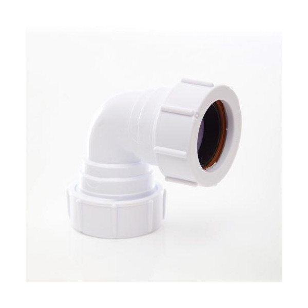 Polypipe Univ Knuckle Bend 90DEG 32mm - White (PS15)