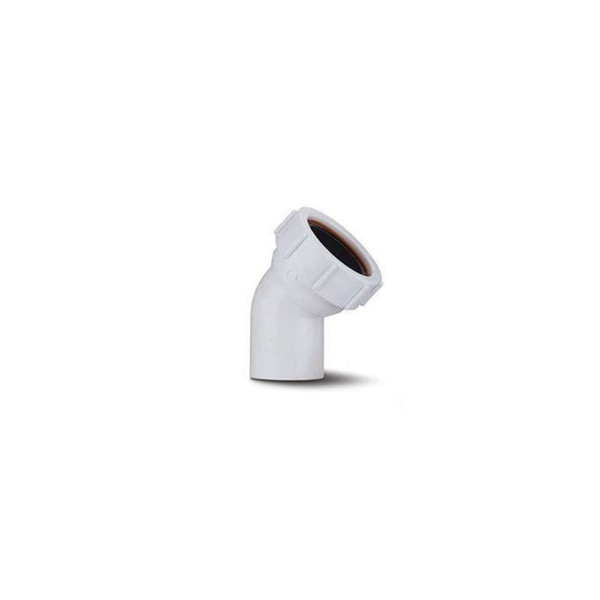 Polypipe Univ Swivel Bend 45DEG 32mm - White (PS19)