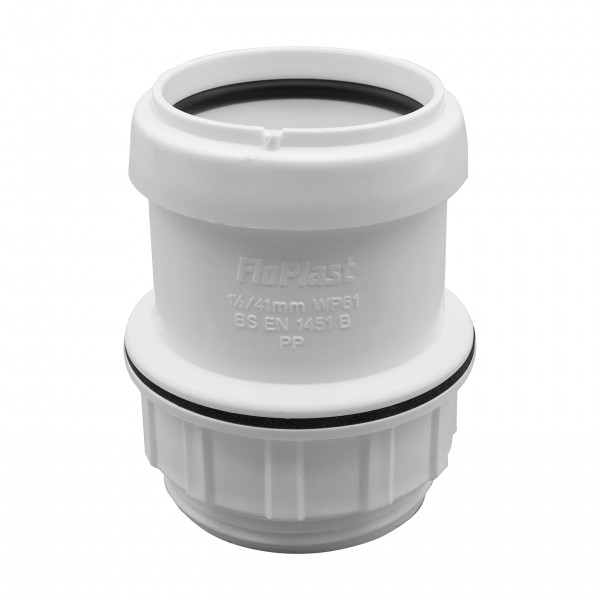 Polypipe Pushfit Tank Connector 40mm - White (WP36W)
