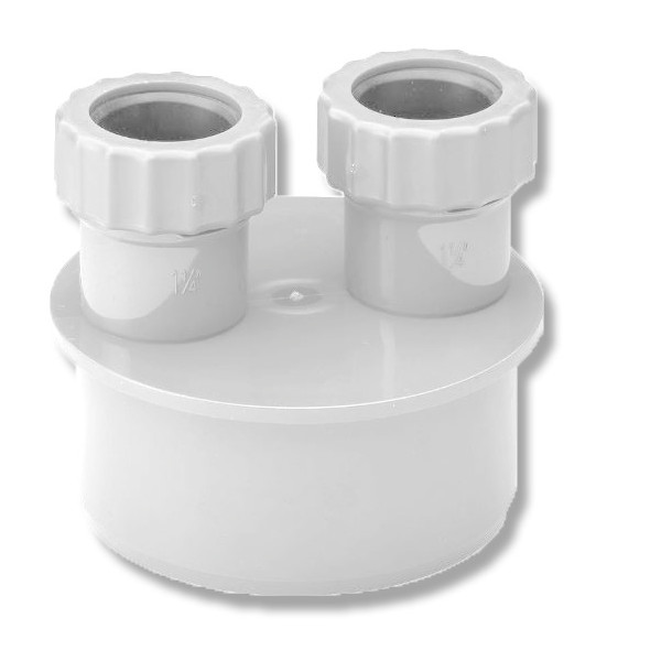 Plumin 40mm Single Waste Adaptor - White