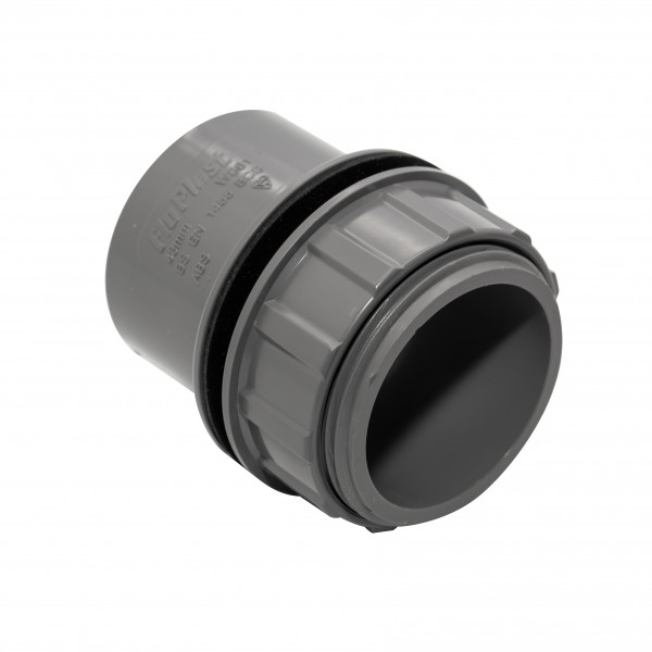 Floplast 40mm - 1½in - Tank Connector (white & Grey Only ) Solvent - Grey (WS61G)