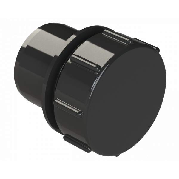 Polypipe S2000 32mm MUPVC Screwed Access Plug - Black (MU119B)