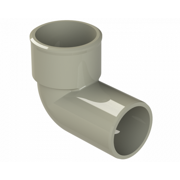 Polypipe S2000 32mm MUPVC 90DEG Conversion Bend - Solv - Grey (MU121SG)