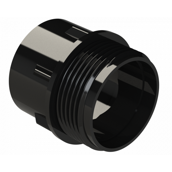 Polypipe S2000 MUPVC 32mm Sckt X Mi Connector - Black (MU122B)