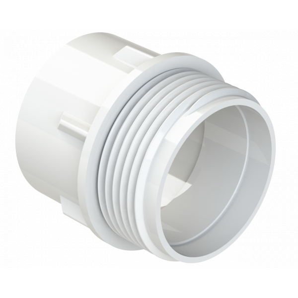 Polypipe S2000 MUPVC 32mm Sckt X Mi Connector - White (MU122W)
