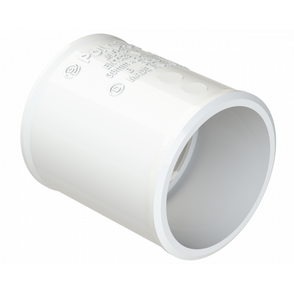 Polypipe S2000 40mm MUPVC Straight Coupling - White (MU210W)
