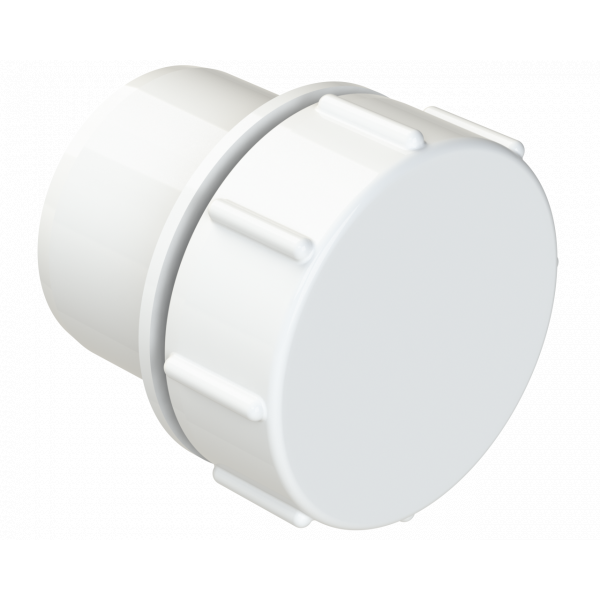 Polypipe S2000 40mm MUPVC Screwed Access Plug - White (MU219W)