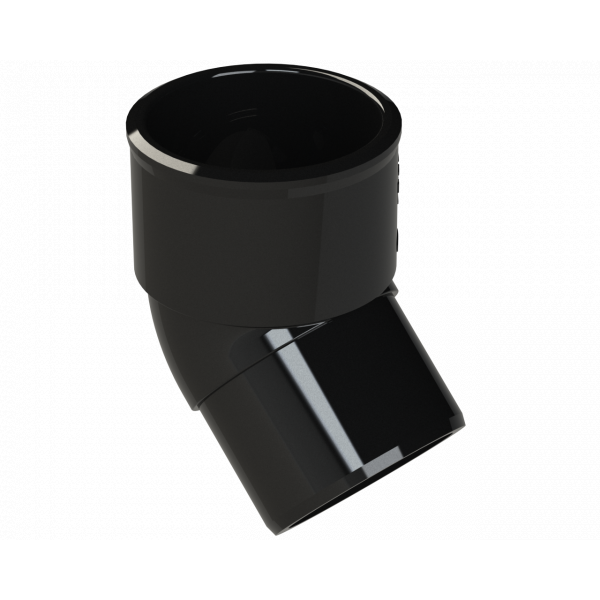 Polypipe S2000 50mm MUPVC 45DEG Spigot Bend - Black (MU305B)