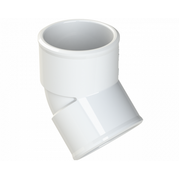 Polypipe S2000 50mm MUPVC 45 Deg Obt Bend - White (MU313W)