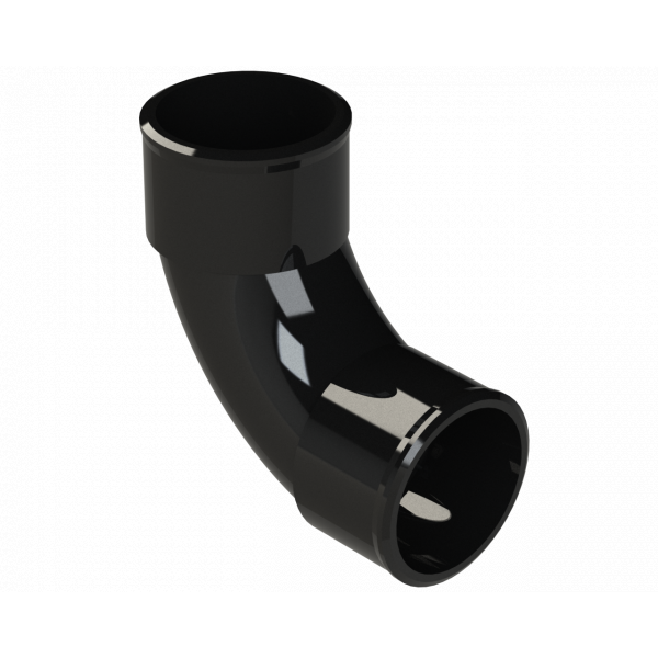 Polypipe S2000 50mm MUPVC 92.5DEG Swept Bend - Black (MU314B)