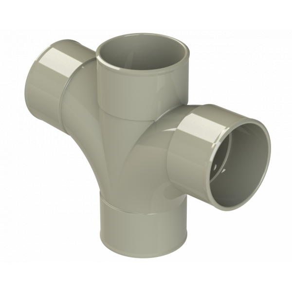 Polypipe 50mm MUPVC Cross Tee 92.5DEG Sg (MU315SG)