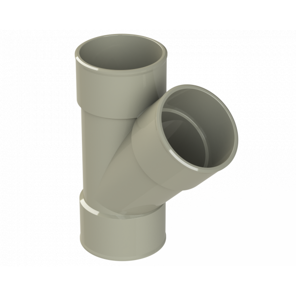 Polypipe S2000 MUPVC 50mm 45DEG Branch - Solv - Grey (MU317SG)