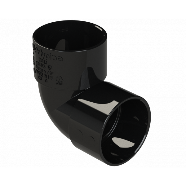 Polypipe S/weld Knuckle Bend 90DEG 40mm - Black (WS16B)