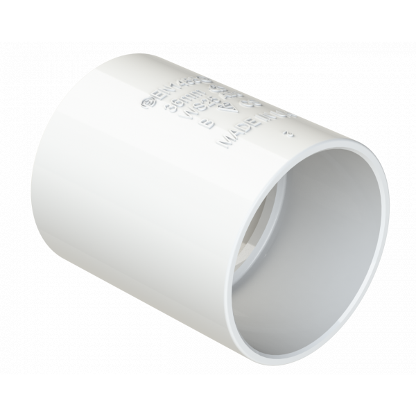 Polypipe S/weld Straight Coupling 32mm - White (WS25W)