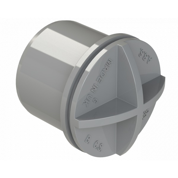 Polypipe S/weld Screwed Access Plug 32mm - Grey (WS29G)
