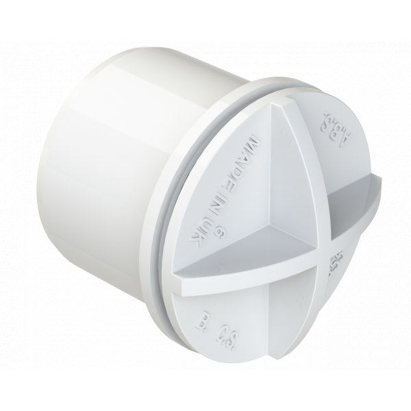 Polypipe S/weld Screwed Access Plug 32mm - White (WS29W)
