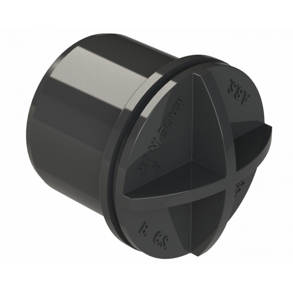 Polypipe S/weld Screwed Access Plug 40mm - Black (WS30B)
