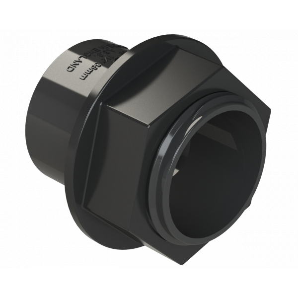 Polypipe S/weld Tank Connector 32mm - Black (WS35B)