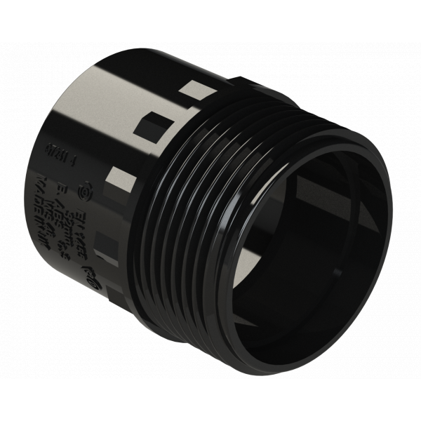 Polypipe S/weld Adaptor 40mm - Black (WS47B)