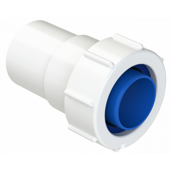 Polypipe Univ Connector To Solv Sckt ABS 40mm Whi (WS68W)